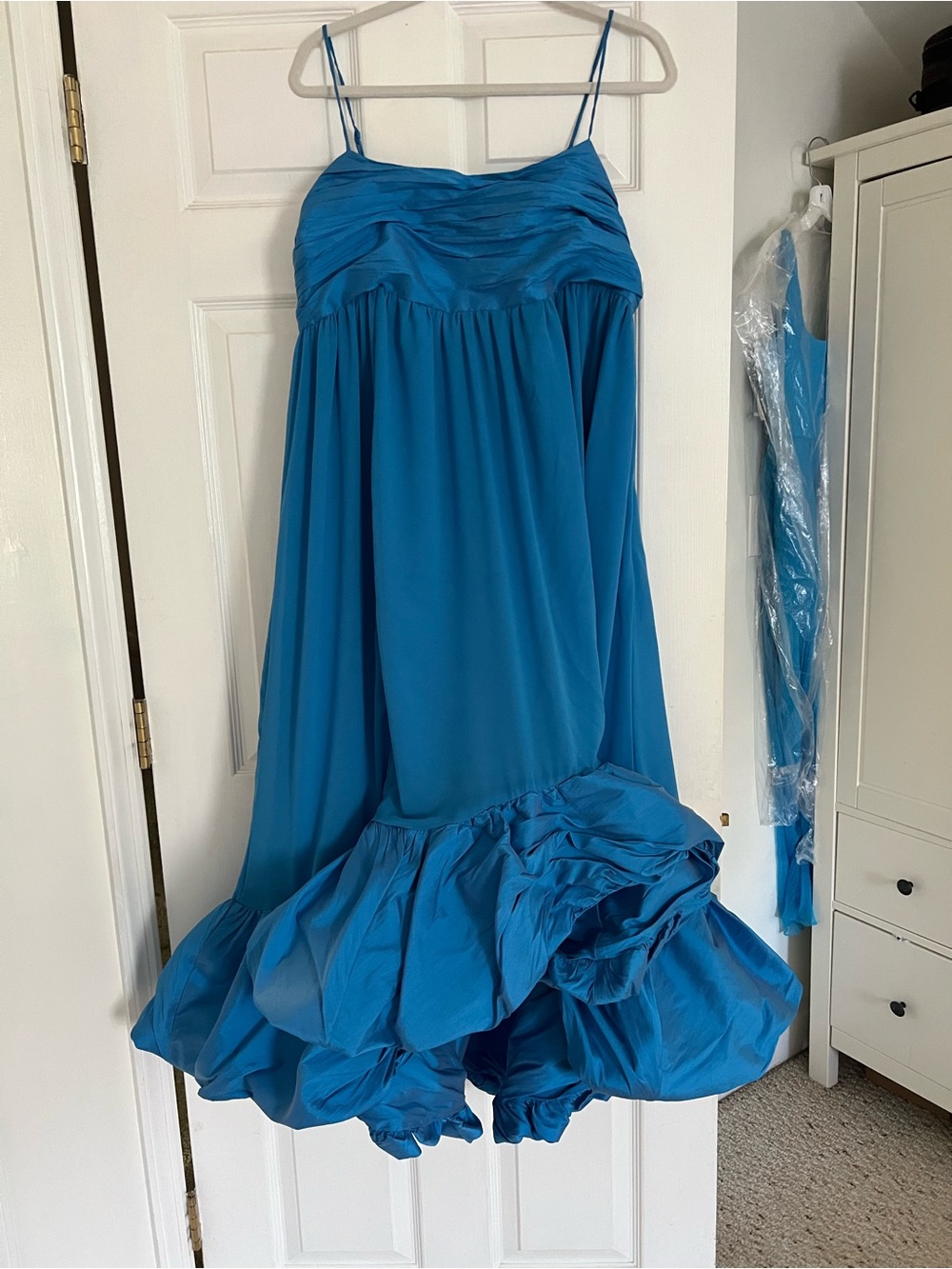 Maeve Blue Spaghetti-Strap formal dress